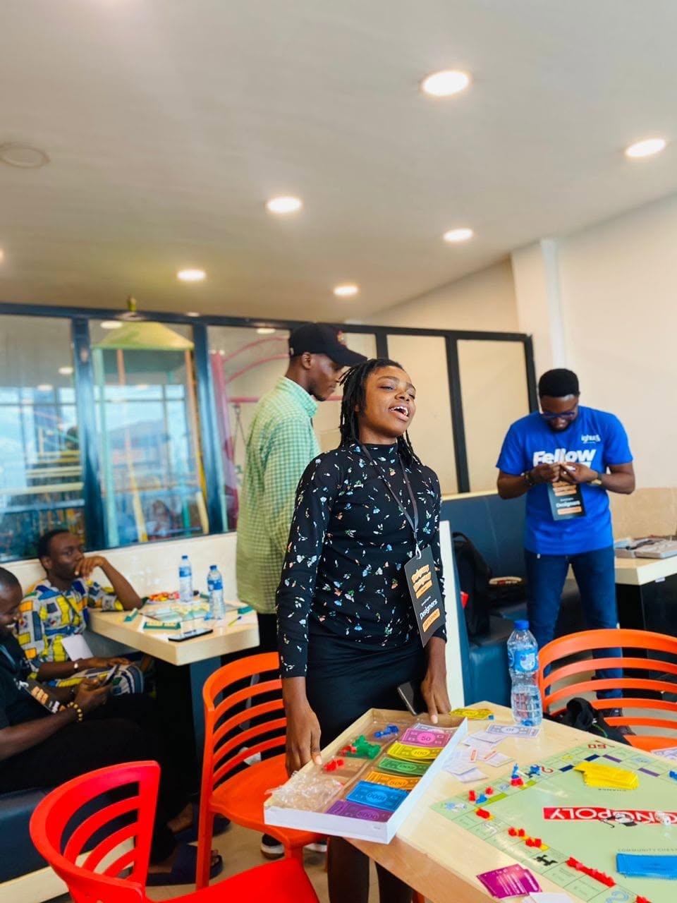 BGDC members in conversation during a community hangout